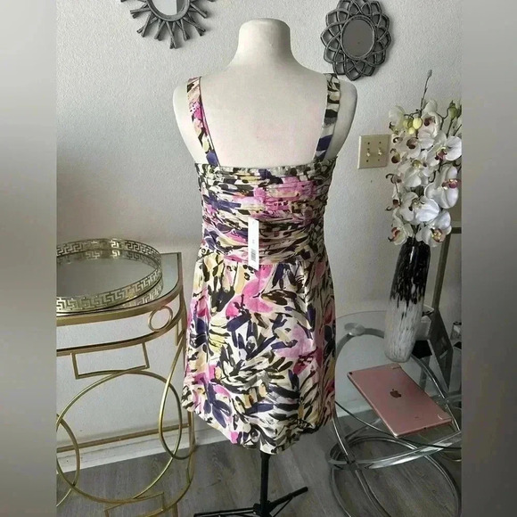 Banana Republic 100% silk art to wear full color sundress size 6 petite - Picture 2 of 10